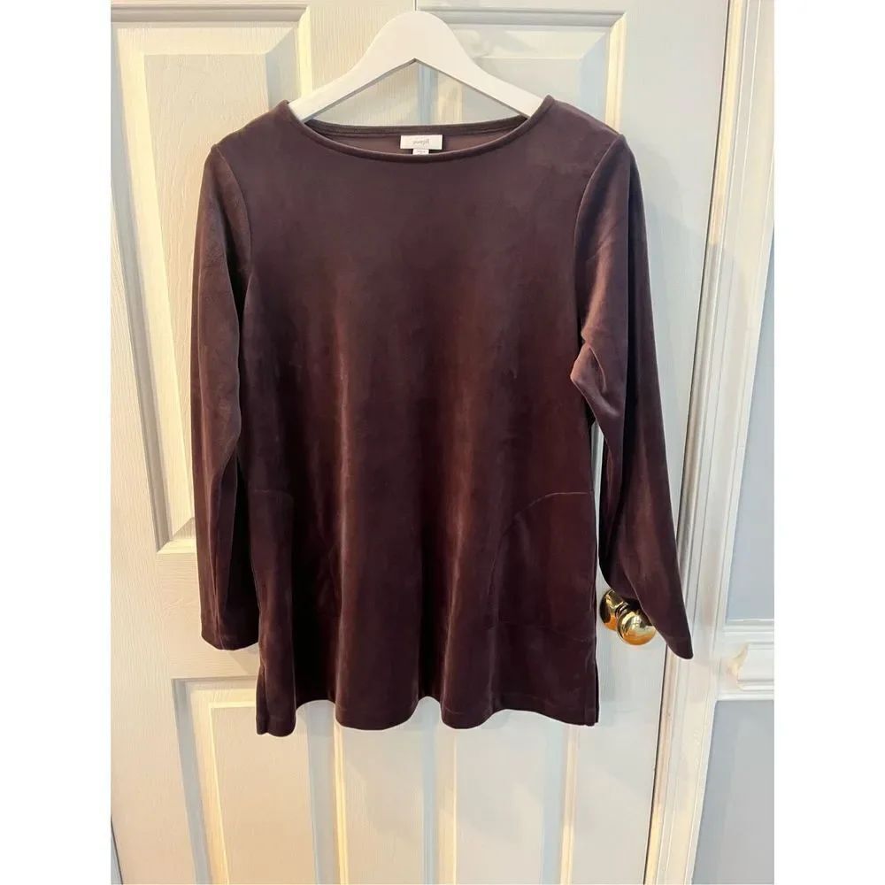 J. Jill Pure Jill Plum Velvet Tunic Top sz PM NWOT